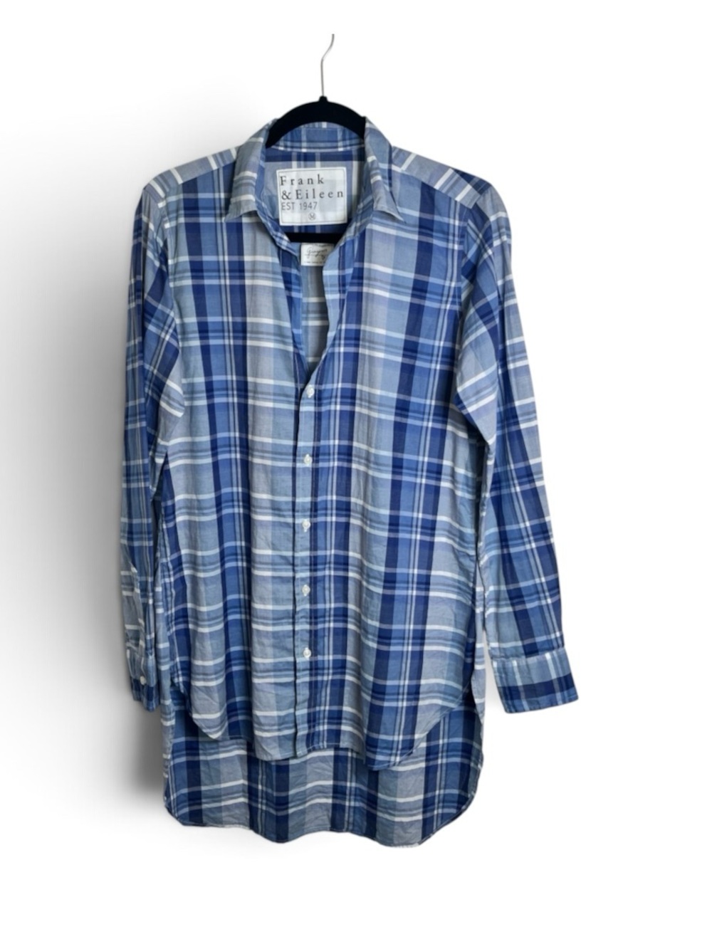 Frank & Eileen Hayden Blue Plaid Dress, Cotton